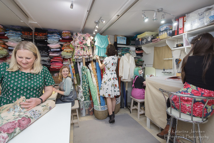 stall working in Emperor's Old Clothes studio